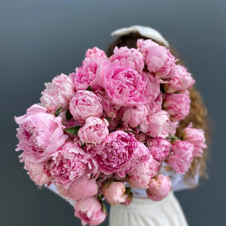 Охапка из 35 пионов в Сейшелах